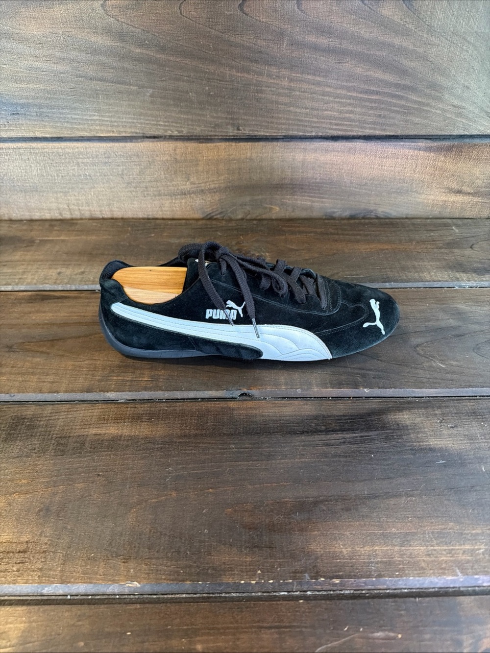 PUMA Speedcat Suede Black & White Sneakers Shoes Men Size 13